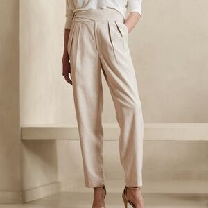 Banana Republic Factory Herringbone Linen-Cotton Seafarer Pant - 2 Petite